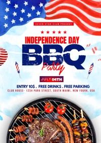 Independence Day BBQ Party A1 template