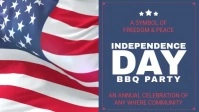 Independence Day BBQ Party Facebook Cover Video Invitation Facebook-covervideo (16:9) template