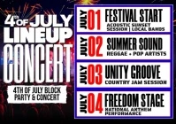 Independence Day Block Party & Concert A4 template