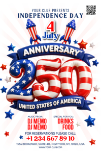 Independence Day Celebration Banner 4' × 6' template