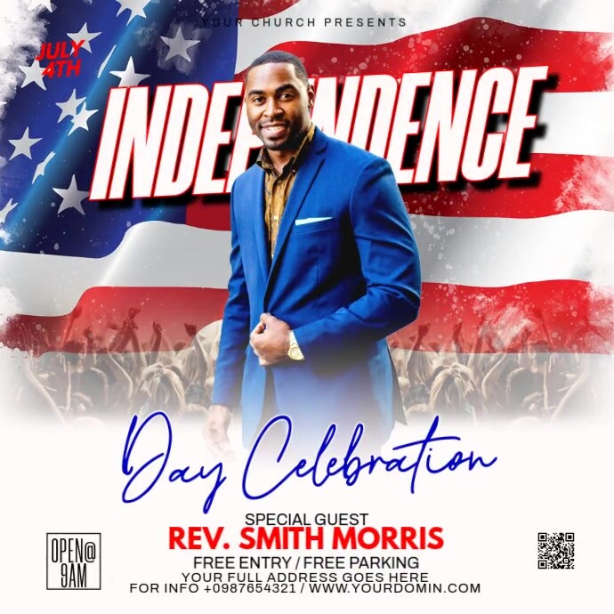 Independence Day celebration Сообщение Instagram template