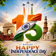 Braun Independence Day Celebration Pos Instagram Template