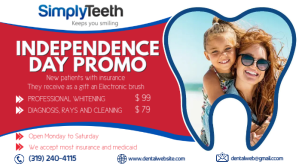 Independence Day Dentist Ads Post sa Twitter template