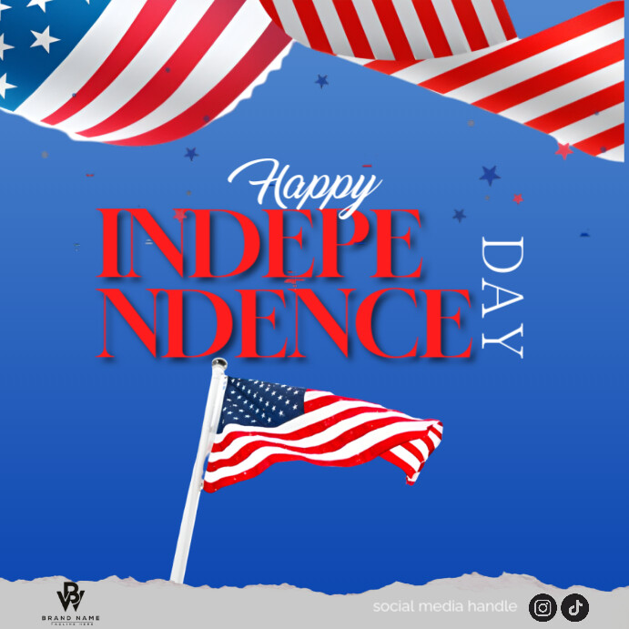 Independence day Kvadrat (1:1) template