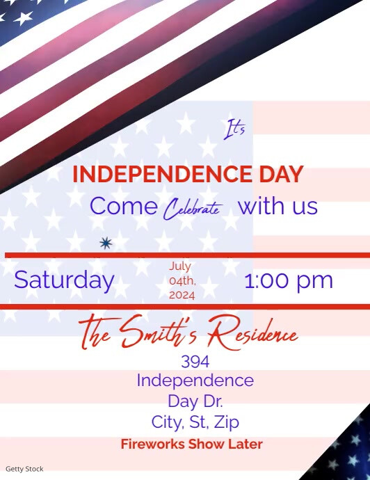 Independence Day Flyer (US Letter) template