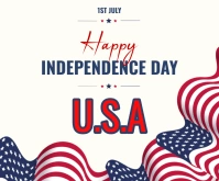 Independence day Medium Rectangle template