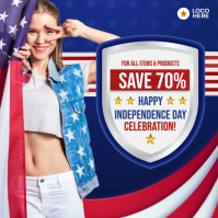 Independence Day Discount Logo template