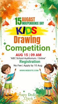 Independence Day Drawing Competition Instagram Story template