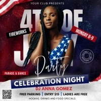 Independence day flyers,memorial day Publicação no Instagram template