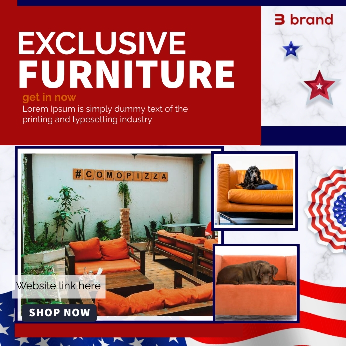 Independence Day Furniture Ads Template PosterMyWall