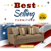 Independence Day Furniture Sale Square (1:1) template