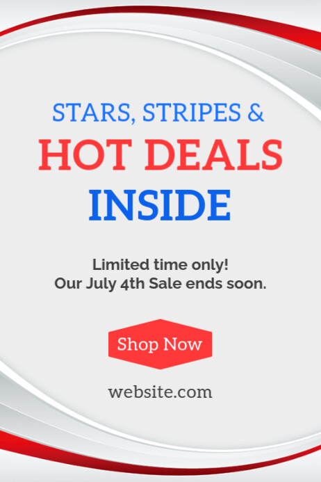 Independence Day Hot Deals Banier 4’×6’ template