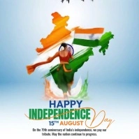 Independence Day India Cuadrado (1:1) template