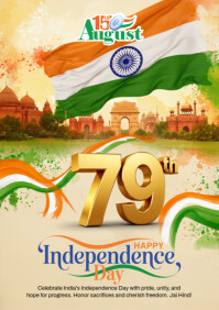 Independence Day India A4 template
