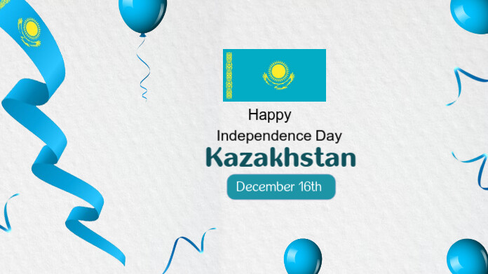 independence day Kazakhstan Twitter Plasing template
