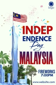 Independence day Malaysia Poster template