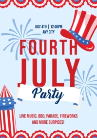 independence day of america A4 template