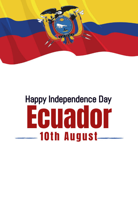 independence day of eucador Cartaz template