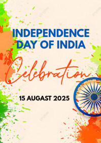 Independence Day Of India A4 template