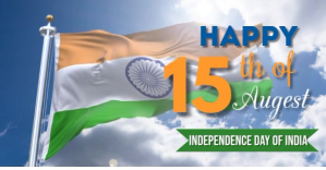 Niebieski Indian Independence Day Facebook 共享图片 Template