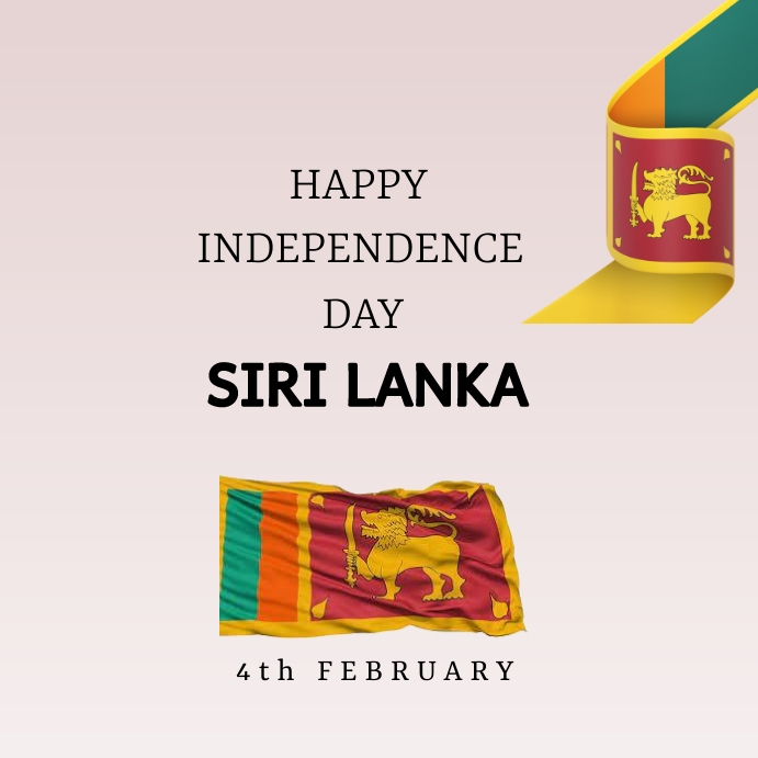 Independence day of siri lanka Instagram Plasing template
