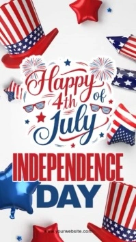 Independence Day of USA Instagram na Kuwento template