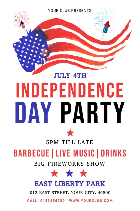 Independence day party poster Template | PosterMyWall