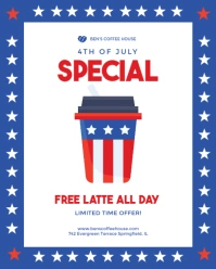 Independence Day Restaurant Flyer Instagram Portrait template