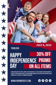 Viola Independence Day Sale Poster Template