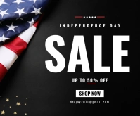 Independence day sale Średni prostokąt template