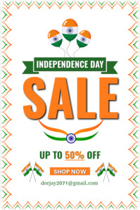 Independence day sale Poster template