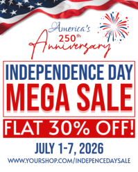 Independence Day Sale Instagram Portrait template