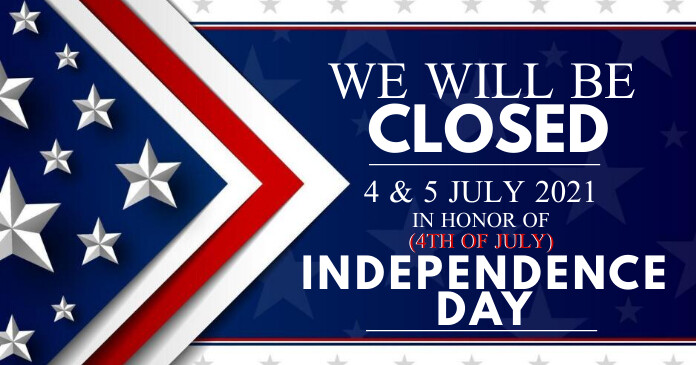 INDEPENDENCE DAY SHOP CLOSED NOTICE TEMPLATE Изображение, которым поделились на Facebook