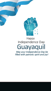 Independence of Guayaquil WhatsApp Status template
