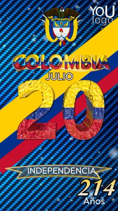 Independencia Colombia 20 de julio) Digital Display (9:16) template
