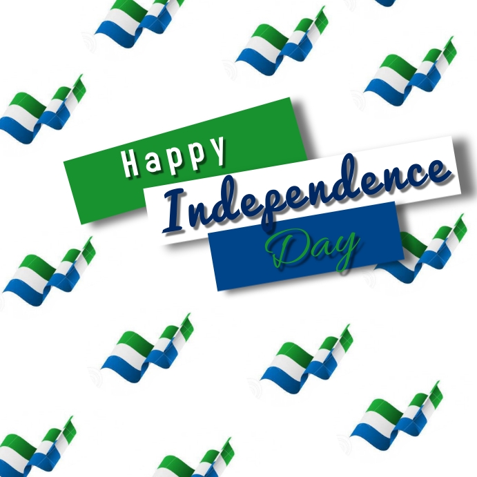 indepenence day in sierra leone Instagram Post template