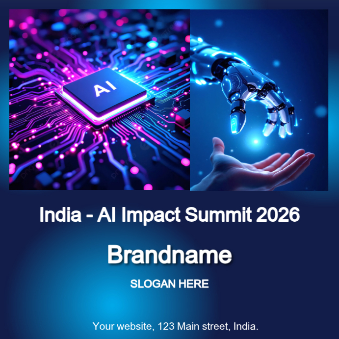 India AI Impact Summit 2026 free editable template for schools and ...