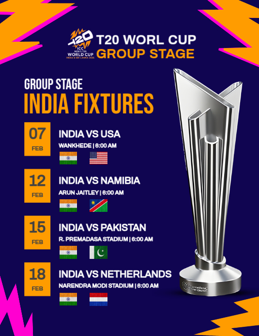 India fixtures Template | PosterMyWall