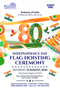 Hvid Independence Day Celebration Poster Template