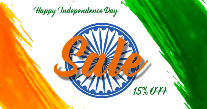 India Independence day,event Imagem partilhada do Facebook template