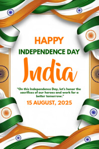 India Independence Day 2025 Affiche template