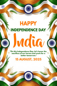 India Independence Day 2025 Poster template