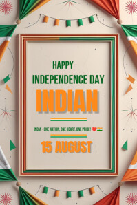India Independence Day 2025 Affiche template