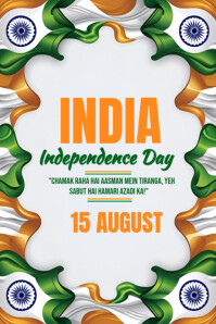 India Independence Day 2025 โปสเตอร์ template