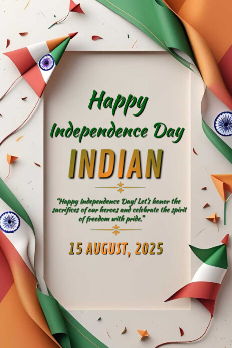 India Independence Day 2025 Template | PosterMyWall