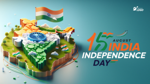 Turquoise Indian Independence Day Publicação do Twitter Template