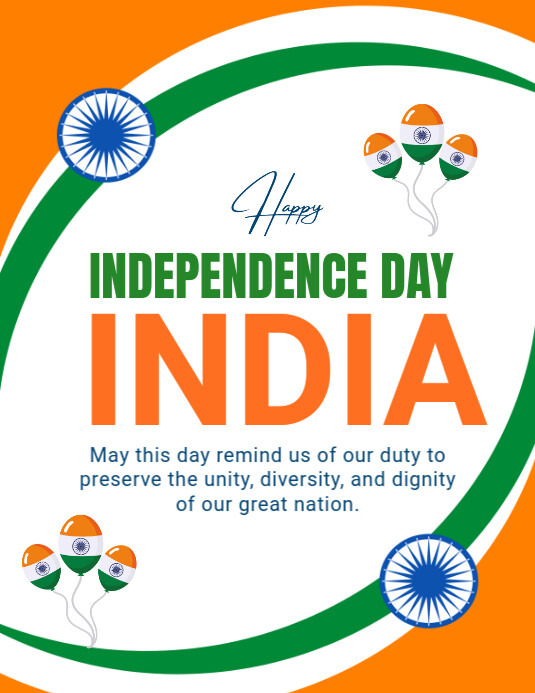 India independence day Iflaya (Incwadi ye-US) template