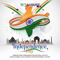 White Independence Day Celebration โพสต์บน Instagram Template