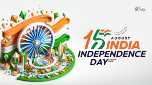 White India Independence Day Publicação do Twitter Template