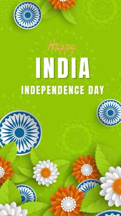 India Independence Day Mobile Video Digital Display (9:16) template
